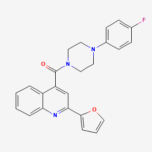 [4-(4-Fluorophenyl)piperazino][2-(2-furyl)-4-quinolyl]methanone