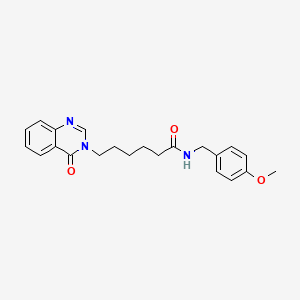 molecular formula C22H25N3O3 B14957526 N-(4-methoxybenzyl)-6-(4-oxoquinazolin-3(4H)-yl)hexanamide 