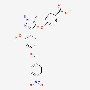 methyl 4-[(3-{2-hydroxy-4-[(4-nitrobenzyl)oxy]phenyl}-5-methyl-1H-pyrazol-4-yl)oxy]benzoate