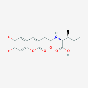 molecular formula C20H25NO7 B14957564 N-[(6,7-dimethoxy-4-methyl-2-oxo-2H-chromen-3-yl)acetyl]-D-isoleucine 