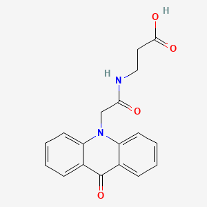 molecular formula C18H16N2O4 B14957574 3-({2-[9-oxo-10(9H)-acridinyl]acetyl}amino)propanoic acid 