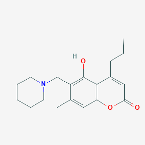 5-hydroxy-7-methyl-6-(piperidinomethyl)-4-propyl-2H-chromen-2-one