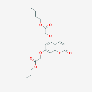 molecular formula C22H28O8 B14957621 butyl {[5-(2-butoxy-2-oxoethoxy)-4-methyl-2-oxo-2H-chromen-7-yl]oxy}acetate 