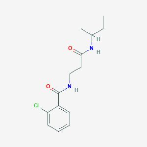 N-[3-(butan-2-ylamino)-3-oxopropyl]-2-chlorobenzamide