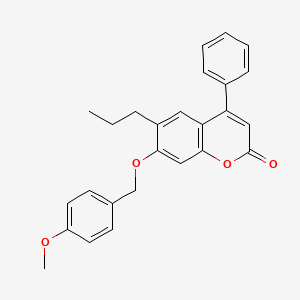 7-[(4-methoxybenzyl)oxy]-4-phenyl-6-propyl-2H-chromen-2-one