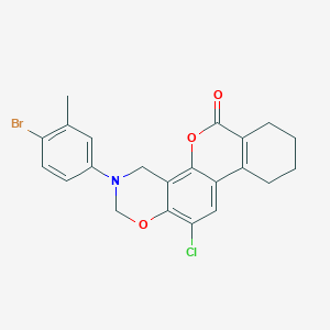 3-(4-bromo-3-methylphenyl)-12-chloro-3,4,7,8,9,10-hexahydro-2H,6H-benzo[3,4]chromeno[8,7-e][1,3]oxazin-6-one