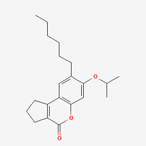 8-hexyl-7-(propan-2-yloxy)-2,3-dihydrocyclopenta[c]chromen-4(1H)-one