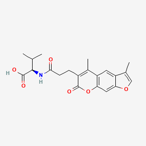 N-[3-(3,5-dimethyl-7-oxo-7H-furo[3,2-g]chromen-6-yl)propanoyl]-D-valine