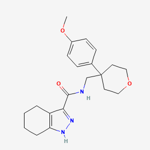 molecular formula C21H27N3O3 B14957720 N-{[4-(4-methoxyphenyl)tetrahydro-2H-pyran-4-yl]methyl}-4,5,6,7-tetrahydro-1H-indazole-3-carboxamide 