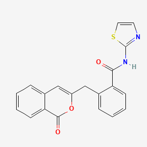 2-[(1-oxo-1H-isochromen-3-yl)methyl]-N-(1,3-thiazol-2-yl)benzamide