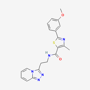 2-(3-methoxyphenyl)-4-methyl-N-(2-[1,2,4]triazolo[4,3-a]pyridin-3-ylethyl)-1,3-thiazole-5-carboxamide