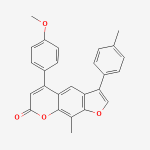 molecular formula C26H20O4 B14957743 5-(4-methoxyphenyl)-9-methyl-3-(4-methylphenyl)-7H-furo[3,2-g]chromen-7-one 