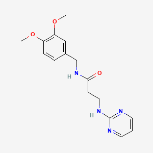 N-(3,4-dimethoxybenzyl)-3-(2-pyrimidinylamino)propanamide