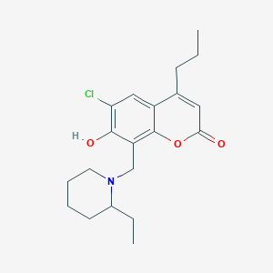 6-chloro-8-[(2-ethylpiperidino)methyl]-7-hydroxy-4-propyl-2H-chromen-2-one