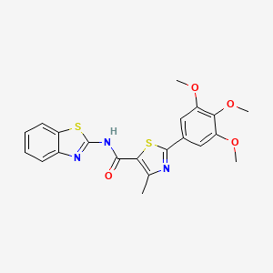 N-(1,3-benzothiazol-2-yl)-4-methyl-2-(3,4,5-trimethoxyphenyl)-1,3-thiazole-5-carboxamide