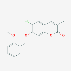 6-chloro-7-[(2-methoxybenzyl)oxy]-3,4-dimethyl-2H-chromen-2-one