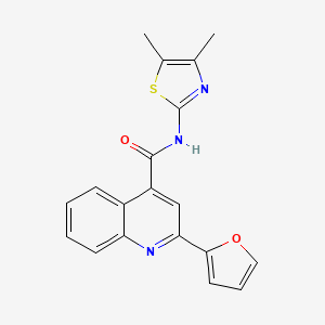 molecular formula C19H15N3O2S B14957770 N-(4,5-dimethyl-1,3-thiazol-2-yl)-2-(2-furyl)-4-quinolinecarboxamide 