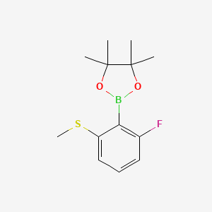 molecular formula C13H18BFO2S B1495778 6-Fluoro-2-(methylsulfanyl)phenylboronic acid pinacol ester 