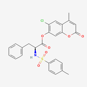 (6-chloro-4-methyl-2-oxochromen-7-yl) (2S)-2-[(4-methylphenyl)sulfonylamino]-3-phenylpropanoate