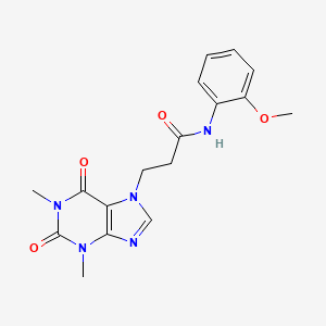 3-(1,3-dimethyl-2,6-dioxo-1,2,3,6-tetrahydro-7H-purin-7-yl)-N-(2-methoxyphenyl)propanamide