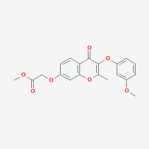 methyl 2-{[3-(3-methoxyphenoxy)-2-methyl-4-oxo-4H-chromen-7-yl]oxy}acetate