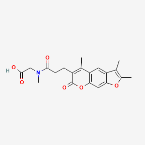 N-methyl-N-[3-(2,3,5-trimethyl-7-oxo-7H-furo[3,2-g]chromen-6-yl)propanoyl]glycine