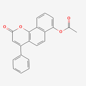 2-oxo-4-phenyl-2H-benzo[h]chromen-7-yl acetate