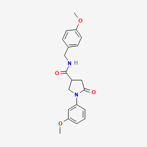 molecular formula C20H22N2O4 B14957897 N-(4-methoxybenzyl)-1-(3-methoxyphenyl)-5-oxopyrrolidine-3-carboxamide 