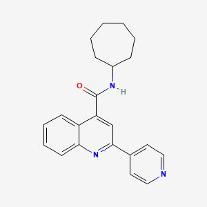 N-cycloheptyl-2-(pyridin-4-yl)quinoline-4-carboxamide