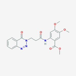 molecular formula C20H20N4O6 B14957934 methyl 4,5-dimethoxy-2-({3-[4-oxo-1,2,3-benzotriazin-3(4H)-yl]propanoyl}amino)benzoate 