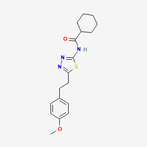 N-{5-[2-(4-methoxyphenyl)ethyl]-1,3,4-thiadiazol-2-yl}cyclohexanecarboxamide