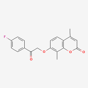 molecular formula C19H15FO4 B14957956 7-[2-(4-fluorophenyl)-2-oxoethoxy]-4,8-dimethyl-2H-chromen-2-one 