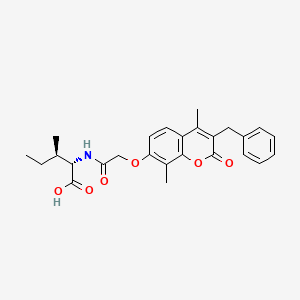 N-{[(3-benzyl-4,8-dimethyl-2-oxo-2H-chromen-7-yl)oxy]acetyl}-L-isoleucine