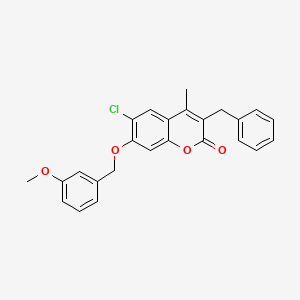 3-benzyl-6-chloro-7-[(3-methoxybenzyl)oxy]-4-methyl-2H-chromen-2-one