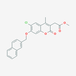 methyl [6-chloro-4-methyl-7-(naphthalen-2-ylmethoxy)-2-oxo-2H-chromen-3-yl]acetate