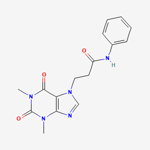 molecular formula C16H17N5O3 B14958011 3-(1,3-dimethyl-2,6-dioxo-1,2,3,6-tetrahydro-7H-purin-7-yl)-N-phenylpropanamide 