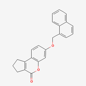 molecular formula C23H18O3 B14958025 7-(1-naphthylmethoxy)-2,3-dihydrocyclopenta[c]chromen-4(1H)-one 