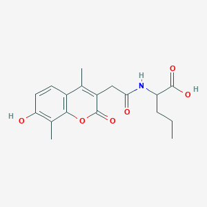 N-[(7-hydroxy-4,8-dimethyl-2-oxo-2H-chromen-3-yl)acetyl]norvaline