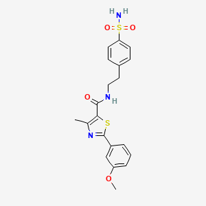 2-(3-methoxyphenyl)-4-methyl-N-[2-(4-sulfamoylphenyl)ethyl]-1,3-thiazole-5-carboxamide