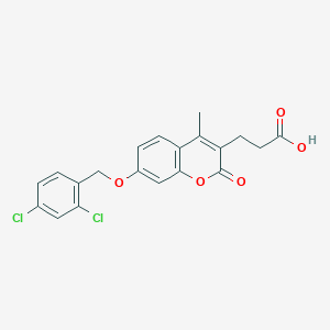 molecular formula C20H16Cl2O5 B14958092 3-{7-[(2,4-dichlorobenzyl)oxy]-4-methyl-2-oxo-2H-chromen-3-yl}propanoic acid 