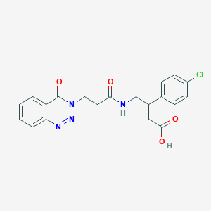 molecular formula C20H19ClN4O4 B14958104 3-(4-chlorophenyl)-4-{[3-(4-oxo-1,2,3-benzotriazin-3(4H)-yl)propanoyl]amino}butanoic acid 