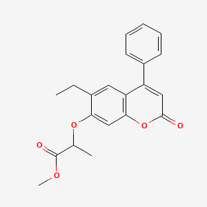 molecular formula C21H20O5 B14958108 methyl 2-[(6-ethyl-2-oxo-4-phenyl-2H-chromen-7-yl)oxy]propanoate 