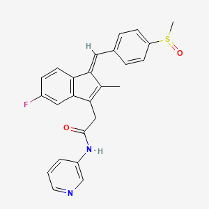 2-(5-fluoro-2-methyl-1-{(Z)-1-[4-(methylsulfinyl)phenyl]methylidene}-1H-inden-3-yl)-N~1~-(3-pyridyl)acetamide