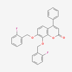 7,8-bis[(2-fluorophenyl)methoxy]-4-phenyl-2H-chromen-2-one