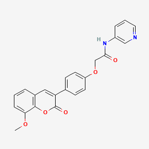 2-[4-(8-methoxy-2-oxo-2H-chromen-3-yl)phenoxy]-N-(pyridin-3-yl)acetamide