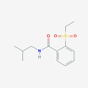 molecular formula C13H19NO3S B14958164 2-(ethylsulfonyl)-N-(2-methylpropyl)benzamide 