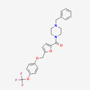 (4-Benzylpiperazin-1-yl)(5-{[4-(trifluoromethoxy)phenoxy]methyl}furan-2-yl)methanone