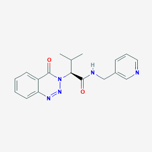 (2S)-3-methyl-2-(4-oxo-1,2,3-benzotriazin-3(4H)-yl)-N-(pyridin-3-ylmethyl)butanamide