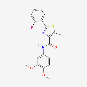 N-(3,4-dimethoxyphenyl)-2-(2-fluorophenyl)-5-methyl-1,3-thiazole-4-carboxamide