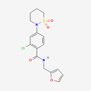 2-chloro-4-(1,1-dioxido-1,2-thiazinan-2-yl)-N-(furan-2-ylmethyl)benzamide